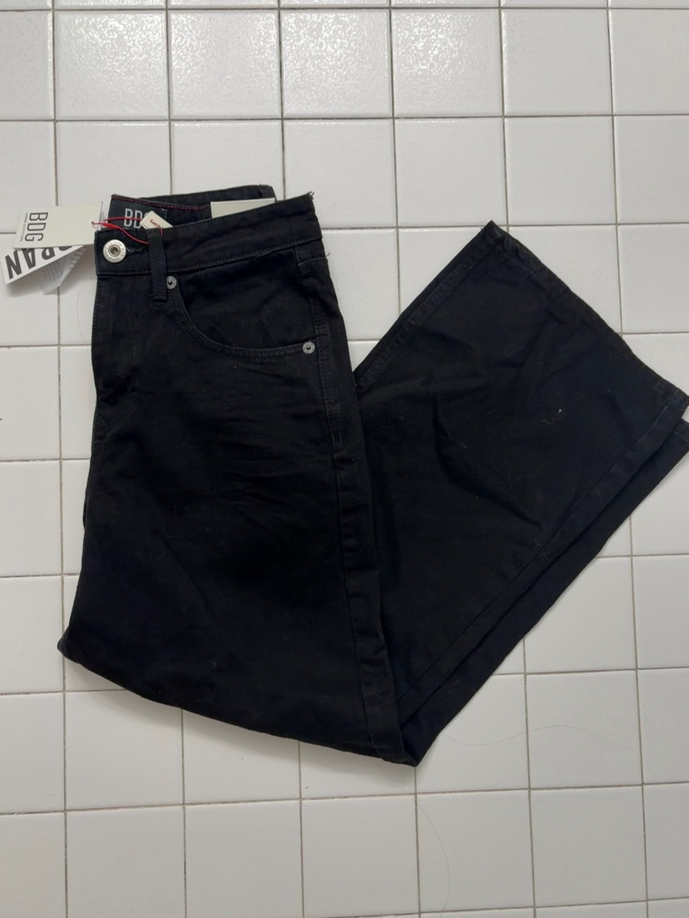 Urban Outfitters Black low rise baggy jeans 25W